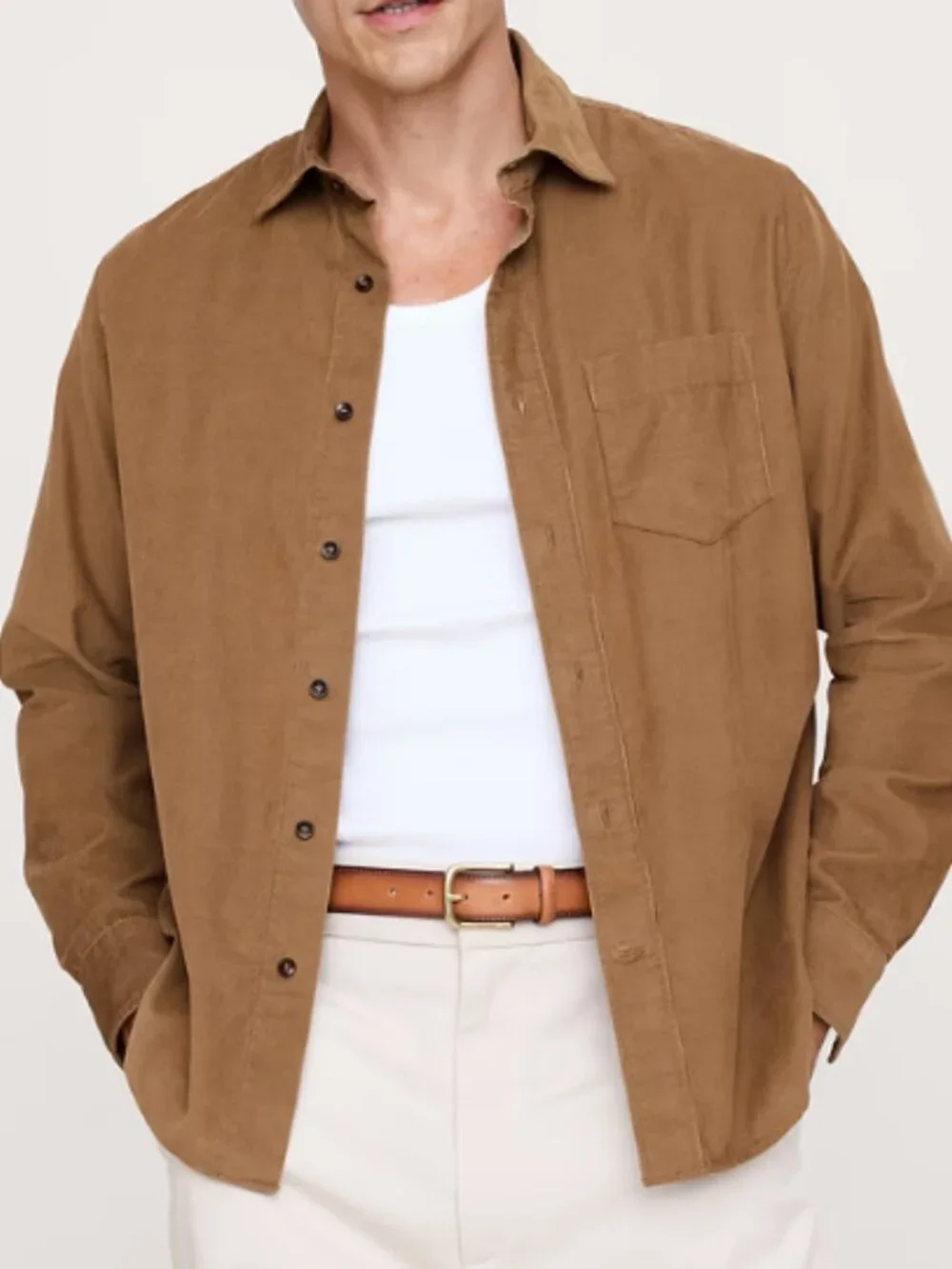 Banana Republic Standard-Fit Corduroy Shirt Brown XXL